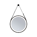 mirror with lighting MIRO with suspension kit IP44, mat, black 