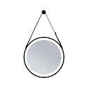 Paulmann mirror with lighting MIRO with suspension kit IP44, mat, black 