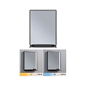 Paulmann mirror with lighting MIRO IP44, mat, black 