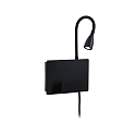 Lampe de lecture HALINA LED avec connexion USB IP20, noir