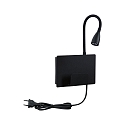 Paulmann LED Wandleuchte HALINA LED Leseleuchte, 3,5W, 2700K, 200lm, 230V, IP20, mit USB-C Anschluss, schwarz Paulmann LED Wandleuchte HALINA LED Leseleuchte, 3,5W, 2700K, 200lm, 230V, IP20, mit USB-C Anschluss, schwarz