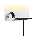Lampe de lecture SERRA LED avec connexion USB, droite IP20, noir, blanche gradable