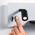 Paulmann Lampe de lecture SERRA LED avec connexion USB, droite IP20, noir, blanche gradable Paulmann Lampe de lecture SERRA LED avec connexion USB, droite IP20, noir, blanche gradable