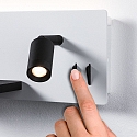 Paulmann Lampe de lecture SERRA LED avec connexion USB, gauche IP20, noir, blanche gradable Paulmann Lampe de lecture SERRA LED avec connexion USB, gauche IP20, noir, blanche gradable