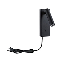 Paulmann Lampe de lecture HULDA LED avec connexion USB IP20, noir gradable Paulmann Lampe de lecture HULDA LED avec connexion USB IP20, noir gradable