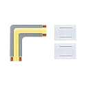 light strip edge element MAXLED 500 EDGE FULL-LINE COB, silver
