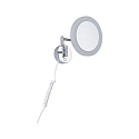 Paulmann Miroir avec �clairage MASUA IP44 - 3X ZOOM 3 fois, rond, avec bras flexible, CCT Switch, inclinable IP44 / IP20, chrome 