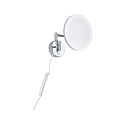Paulmann Miroir avec �clairage MASUA IP44 - 3X ZOOM 3 fois, rond, avec bras flexible, CCT Switch, inclinable IP44 / IP20, chrome 