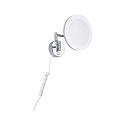 Paulmann Miroir avec �clairage MASUA IP44 - 3X ZOOM 3 fois, rond, avec bras flexible, CCT Switch, inclinable IP44 / IP20, chrome 