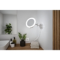 Paulmann Miroir avec �clairage MASUA IP44 - 3X ZOOM 3 fois, rond, avec bras flexible, CCT Switch, inclinable IP44 / IP20, chrome 