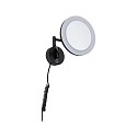 Paulmann Miroir avec �clairage MASUA IP44 - 3X ZOOM 3 fois, rond, avec bras flexible, CCT Switch, inclinable IP44 / IP20, noir mat 