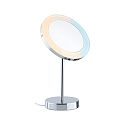 Miroir avec �clairage MASUA IP44 - 3X ZOOM 3 fois, rond, CCT Switch, avec prise de courant, r�glable IP44 / IP20, chrome 