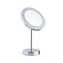 Paulmann Miroir avec �clairage MASUA IP44 - 3X ZOOM 3 fois, rond, CCT Switch, avec prise de courant, r�glable IP44 / IP20, chrome 