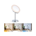 Paulmann Miroir avec �clairage MASUA IP44 - 3X ZOOM 3 fois, rond, CCT Switch, avec prise de courant, r�glable IP44 / IP20, chrome 