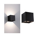 LED Akku Wandleuchte NYARA UP&DOWN, eckig, 2x 1W, 3000K, 330lm, IP44, schwarz