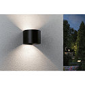 LED Akku Wandleuchte NYORA UP&DOWN, rund, 2x 1W, 3000K, 330lm, IP44, schwarz