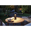 Paulmann Lampe de table  accu ONZO avec connexion USB, avec variateur tactile IP44, scintillant, noir gradable