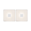 LED Fliesenleuchte LUMITILES BASIC SET SQUARE, 10x10cm, 2x 0,8W, 12V, 2700K, 20lm, IP44, wei
