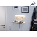 Paulmann Luminaire mural JARINA LED avec interrupteur, avec connexion USB, avec tablette IP20, blanche gradable