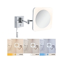 Paulmann Miroir avec �clairage JORA LED angulaire, avec interrupteur, avec bras articul�, CCT Switch, avec prise de courant IP44