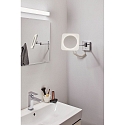 Paulmann Miroir avec �clairage JORA LED angulaire, avec interrupteur, avec bras articul�, CCT Switch, avec prise de courant IP44