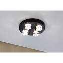 Paulmann Plafoniera KAME � 250MM 4-Lampadine, rotondo, commutabile IP44, opaco, nero brillante 