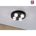 Paulmann Applique et plafonnier KAME rond IP44, noir signal 