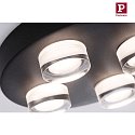 Paulmann Applique et plafonnier KAME rond IP44, noir signal 