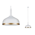 Paulmann Paulmann Pendant luminaire Neordic Embla 1 flame, white/gold