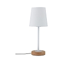Paulmann Lampe de table NEORDIC STELLAN  1 flamme, avec abat-jour E27, bois, blanche gradable