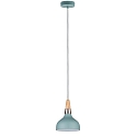Luminaire  suspension NEORDIC JUNA  1 flamme E14, vert clair, bois, cuivre gradable