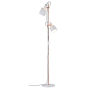Paulmann Floor lamp Neordic Haldar 2 flames, white/copper