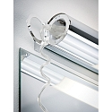 LED Spiegelleuchte ORGON, IP44, mit Steckdose, Chrom/Wei, 44cm, 7.5W 3000K 980lm