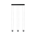 Paulmann pendant luminaire ALDAN LED up / down, 3 flames, brushed aluminium, black dimmable