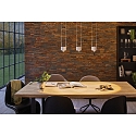 Paulmann pendant luminaire ALDAN LED up / down, 3 flames, brushed aluminium, black dimmable