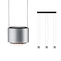 Paulmann pendant luminaire ALDAN LED up / down, 3 flames, brushed aluminium, black dimmable