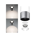 Paulmann pendant luminaire ALDAN LED up / down, 3 flames, brushed aluminium, black dimmable