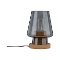Paulmann Paulmann Neordic Iben Table lamp E27, max. 20W smoked glass cork
