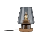 Paulmann Paulmann Neordic Iben Table lamp E27, max. 20W smoked glass cork