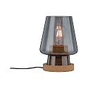 Paulmann Paulmann Neordic Iben Table lamp E27, max. 20W smoked glass cork