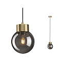 Paulmann Luminaire  suspension NEORDIC LINJA E27 IP20, laiton bross, couleurs fume gradable