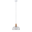 Paulmann pendant luminaire NEORDIC YVA E27, wood, clear dimmable