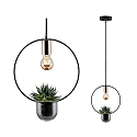 Paulmann pendant luminaire NEORDIC URBAN JUNGLE TASJA E27 IP20, copper, black dimmable