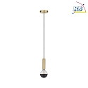 Paulmann Vintage Pendant luminaire NEORDIC KINE, E27 max. 20W, brass brushed
