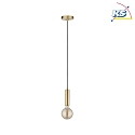 Paulmann Vintage Pendant luminaire NEORDIC KINE, E27 max. 20W, brass brushed