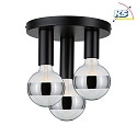 Paulmann Plafoniera NEORDIC SKOGEN 3-Lampadine E27 IP20, Nero dimmerabile