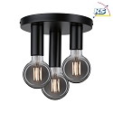 Paulmann Plafoniera NEORDIC SKOGEN 3-Lampadine E27 IP20, Nero dimmerabile