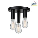 Paulmann Plafoniera NEORDIC SKOGEN 3-Lampadine E27 IP20, Nero dimmerabile