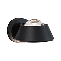 Paulmann Lampada da parete SABIK LED su / gi, ruotabile, con ottica a lente IP44, Nero dimmerabile