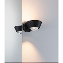 Paulmann Lampada da parete SABIK LED su / gi, ruotabile, con ottica a lente IP44, Nero dimmerabile